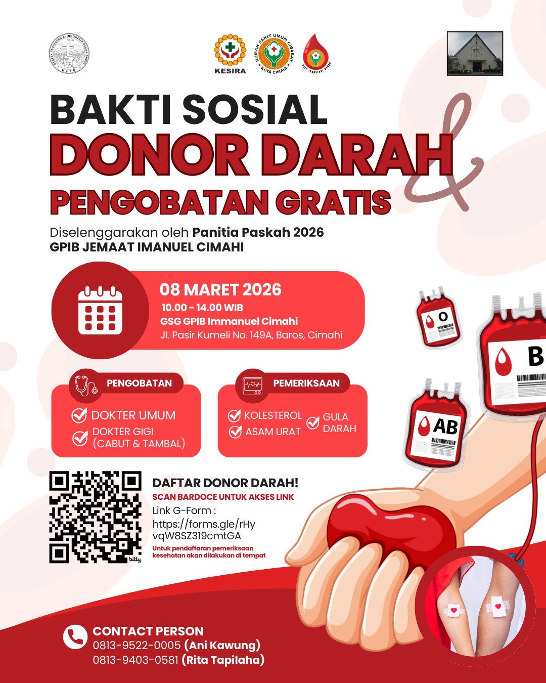 AKSI DONOR DARAH & PENGOBATAN GRATIS